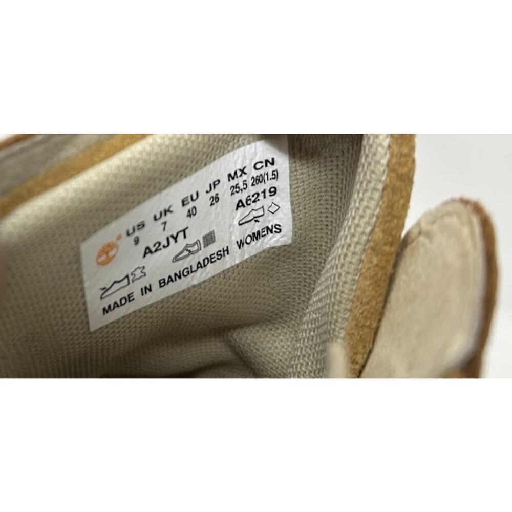 Timberland Sutherlin Bay Triple Buckle Boots Wheat Leather Heel Women’s Size 9 - Picture 7 of 9